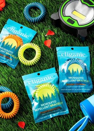 Браслет репеллент от комаров cliganic. оригинал, сша