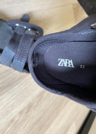 Кеды замшевые кроссовки zara 22 размер (14 см)8 фото