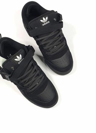 Демисезонные чёрные кроссовки кеды adidas forum чорні чоловічі кросівки адідас форум2 фото