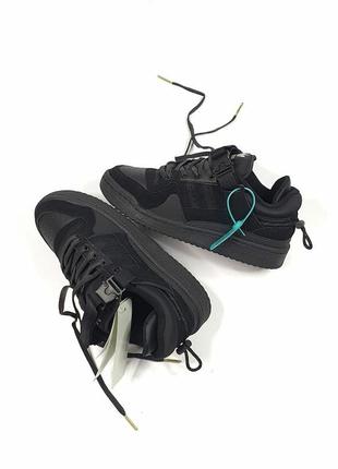 Демисезонные чёрные кроссовки кеды adidas forum чорні чоловічі кросівки адідас форум6 фото