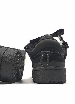 Демисезонные чёрные кроссовки кеды adidas forum чорні чоловічі кросівки адідас форум5 фото