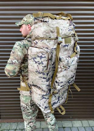 Тактичний великий армійський рюкзак 120 літрів мультикам2 фото