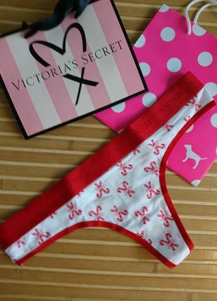 Котоновые трусики танга с широкой резинкой оригинал victorias secret