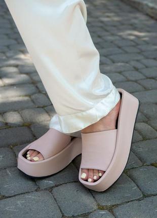 Жіночі шкіряні шльопанці, різні кольори