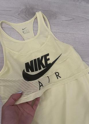 Оригінальна жіноча майка nike air running yellow tank crop shirt5 фото