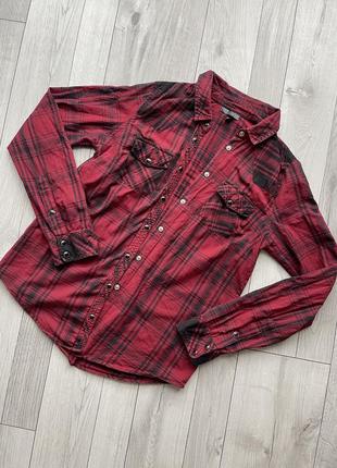 Рубашка в клітинку topshop s