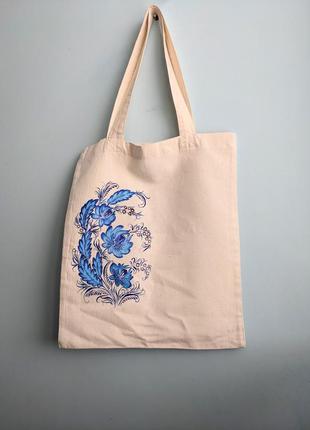 Hand made, шоппер з малюнком, еко-сумка, торба