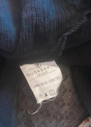 Дизайнерская шелковая майка в бельевом стиле yudashkin jeans5 фото