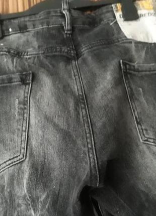 Оригинальные стрейчевые чёрные джинсы dsquared размер 508 фото