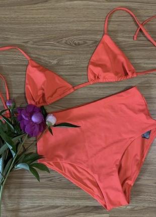 Жіночий помаранчевий роздільний купальник weekday