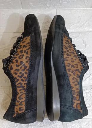 Замшевые кроссовки bretta с леопардовым принтом mephisto.eur5.25см.7 фото