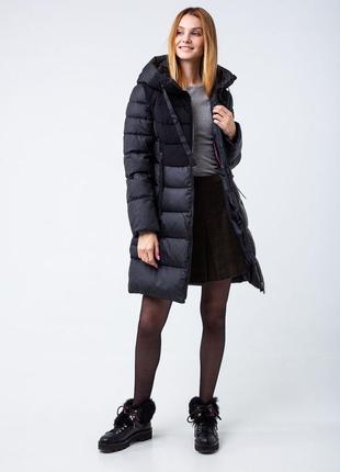Коллекция зима 2020! зимняя черная куртка пуховик clasna cw19d-209acw9 фото
