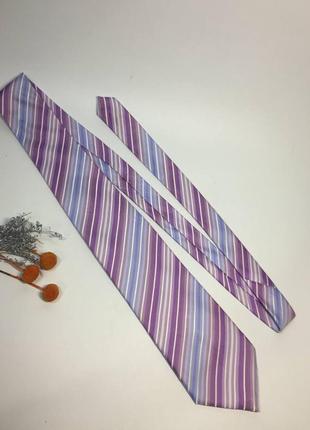 Галстук 161cm комбинированный сиреневый в полоску голубой н1348  длина галстука составляет 161 см.
