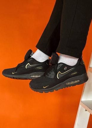 Кроссовки мужские nike air max 90 black gold4 фото