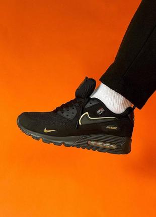 Кроссовки мужские nike air max 90 black gold5 фото