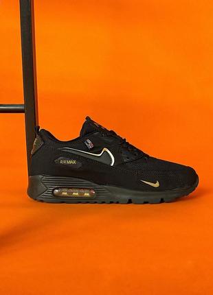 Кроссовки мужские nike air max 90 black gold2 фото