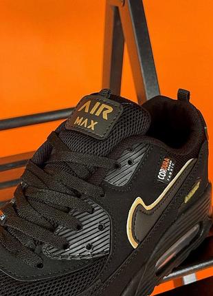 Кроссовки мужские nike air max 90 black gold7 фото