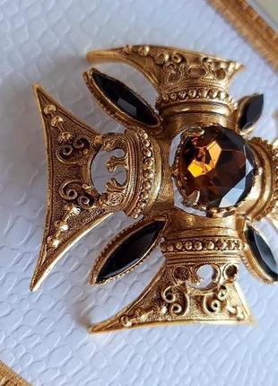 Florenza maltese cross винтажная брошь мальтийский крест флоренза8 фото