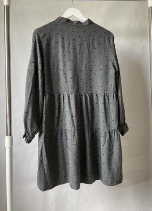 Сукня zara із довгим рукавом сіра3 фото
