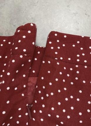Shein замечательная красная в белый горошек мини-юбка как новая3 фото