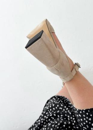 Босоножки женские diana беж, натуральная замша