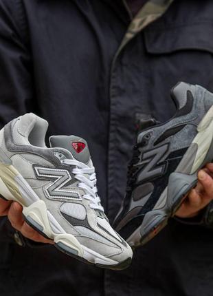Преміум кросівки топ якості new balance 9060 black\grey  nb люкс замшеві