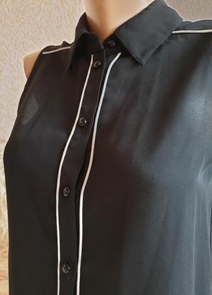 Черная блуза без рукавов kira plastinina4 фото