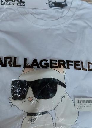 Футболка karl lagerfeld размер xs, s, m, l, xl оригинал5 фото