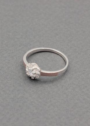 Серебряное кольцо "гламур" с золотыми вставками2 фото