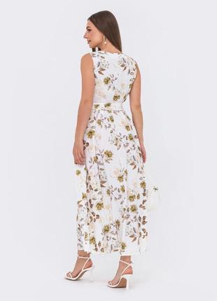 Жіночна сукня з софту в ніжний квітковий принт4 фото