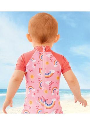 Комбінезон для плавання на блискавці ззаду для дівчинки lupilu 332125 050-56 см (0-2 months) рожевий2 фото