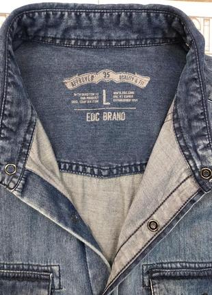 Джинсовая сорочка мужская edc brand3 фото