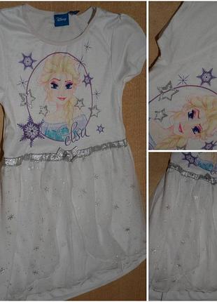 Disney сукня 7-9 років платье новогодняя снежинка эльза новорічна