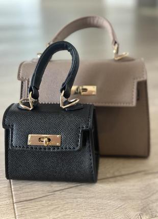 Сумка в стилі hermes, розмір mini 19 см4 фото