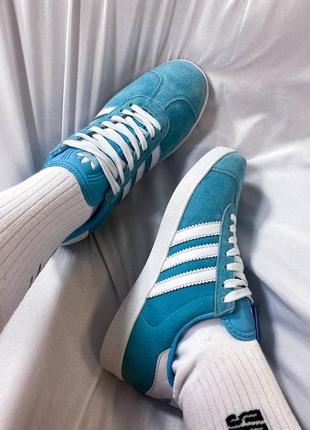 Кеди adidas gazelle blue green5 фото