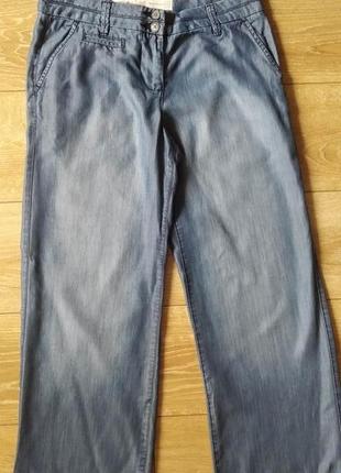 Джинсы летние широкие палаццо кюлоты