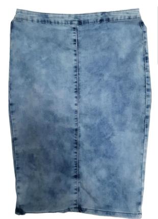 Крутая джинсовая юбка варенка меди1 фото
