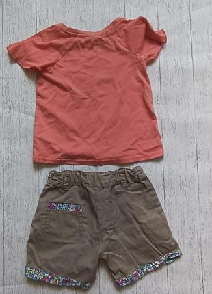 Комплект летний на 4-5 лет шорты и футболка2 фото