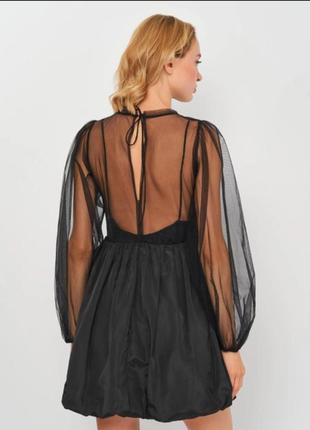Чорне плаття сукня міні сітка zara6 фото