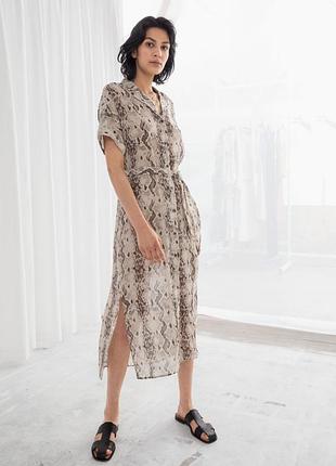 Сукня каптан кімоно зміїний принт & other stories
