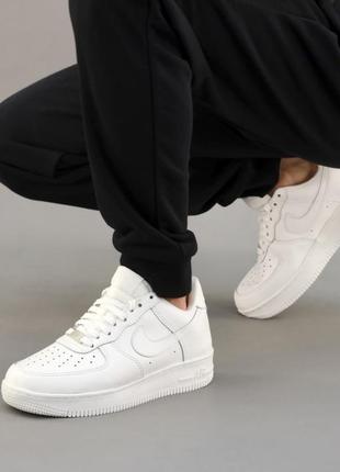 Мужские кожаные белые кроссовки nike air team trust fund online 🆕 найк аир форс