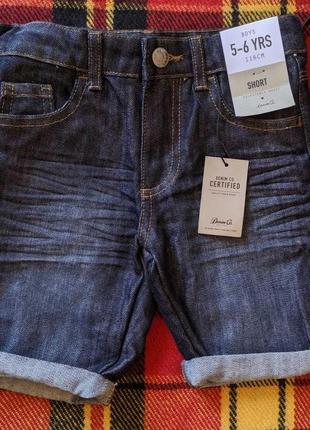 Primark джинсовые шорты на мальчика 5/6 лет новые замеры