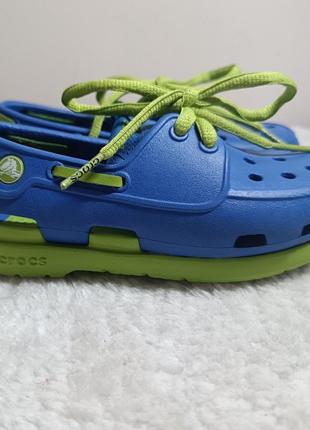 Топсайдеры мокасины слипоны сандалии кроссовки кроксы crocs c10 beach line boat1 фото