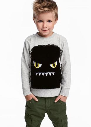 Оригинальный свитшот с рисунком от бренда h&m разм. 110-116(4-6лет)