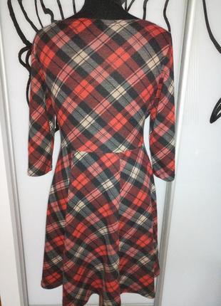 Трикотажное платье в шотландскую клетку от pussycat4 фото