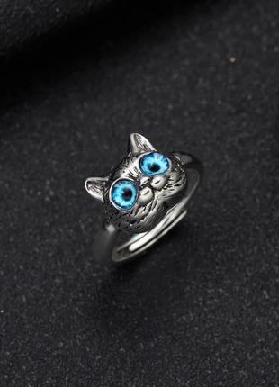 Красивое кольцо кот регулируемое5 фото