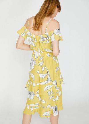Платье koton желтого цвета3 фото
