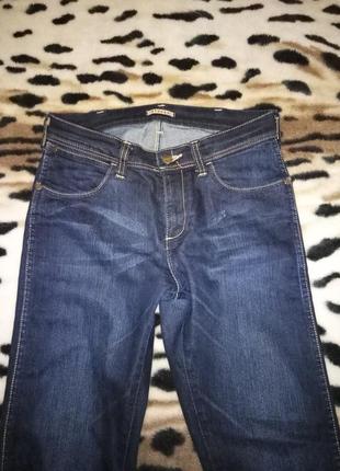 Ровные темно синие джинсы4 фото