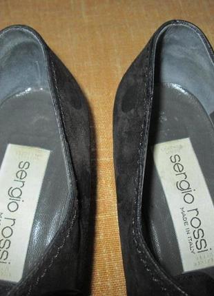 Шкіряні туфлі - оксфорди sergio rossi оригінал італія5 фото