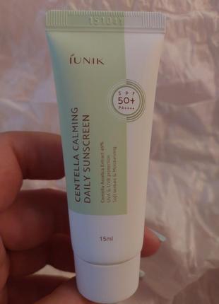 Iunik - успокаивающий солнцезащитный крем с центеллой - centella calming daily sunscreen spf 50+ pa++++